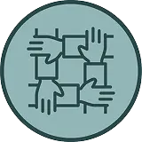 icon of four interlocking arms