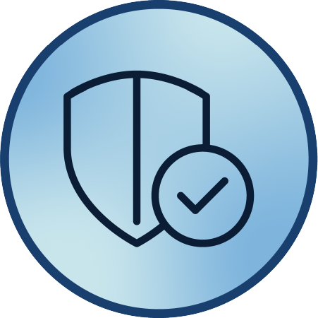 icon of shield with checkmark