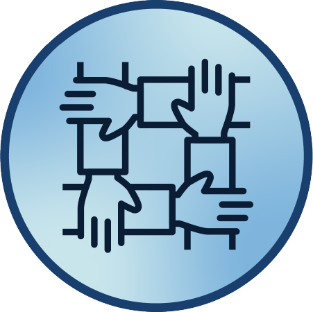 icon of four interlocking arms